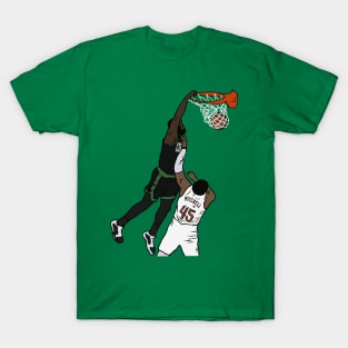 Jaylen Brown Dunks on Donovan Mitchell T-Shirt